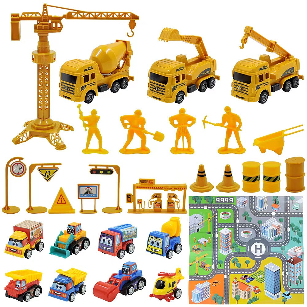 2025 Kids Christmas Advent Calendar – 24 Days of Fire Truck & Engineering Car Toys Gift Set