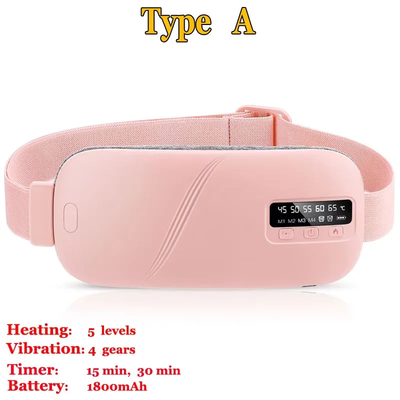 Electric Heated Waist Belt for Period Pain Relief – Adjustable Abdominal Heating Pad for Women