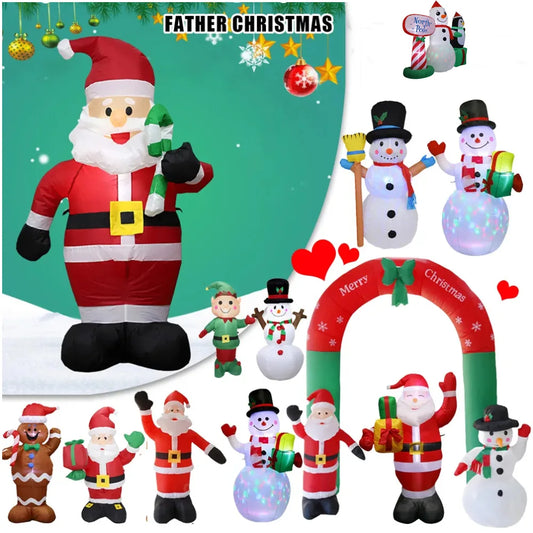 LED Christmas Inflatables – Santa, Snowman & Penguins for Indoor and Outdoor Holiday Décor