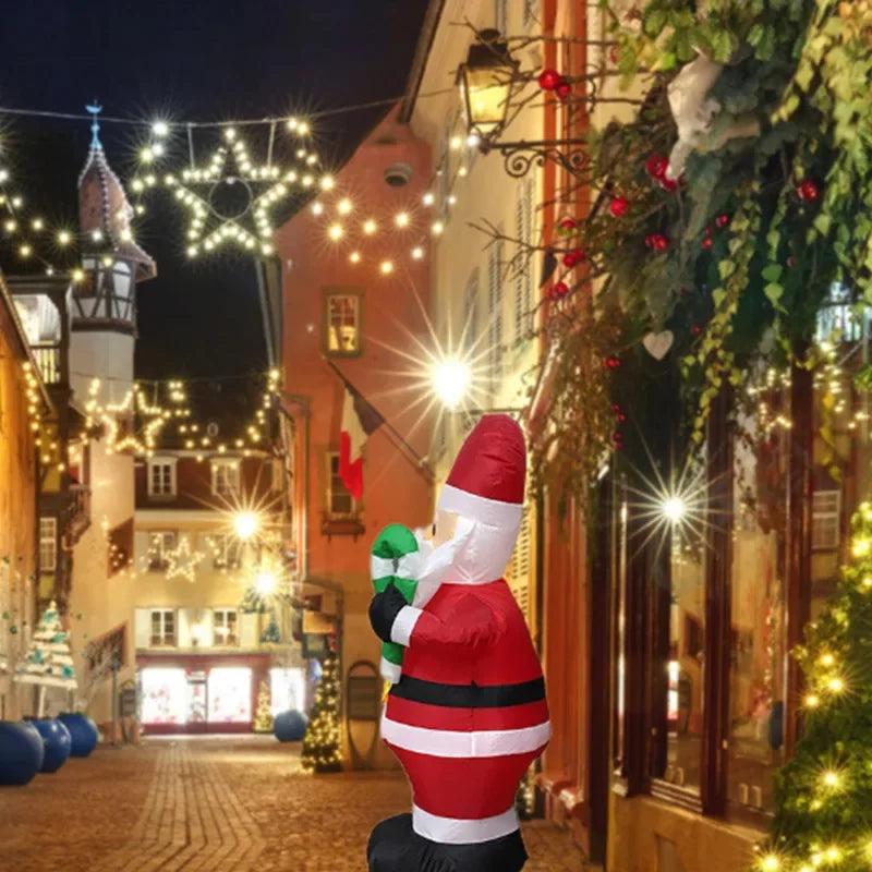 Christmas Inflatable Snowman & Penguin with LED Lights – Festive Indoor & Outdoor Decoration for Garden or Party Display