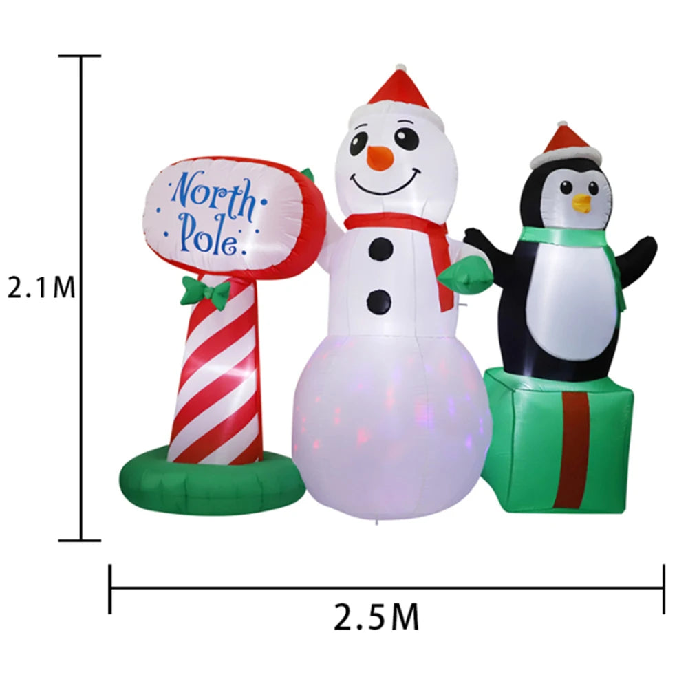 LED Christmas Inflatables – Santa, Snowman & Penguins for Indoor and Outdoor Holiday Décor