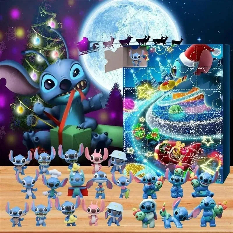 MINISO Stitch Christmas Advent Calendar 2025 – 24-Day Countdown Surprise Gift Box