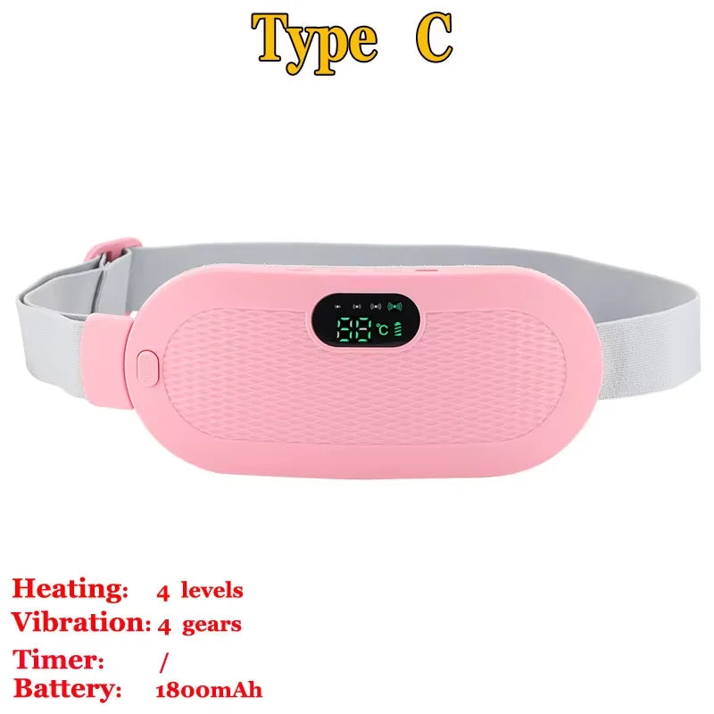 Electric Heated Waist Belt for Period Pain Relief – Adjustable Abdominal Heating Pad for Women