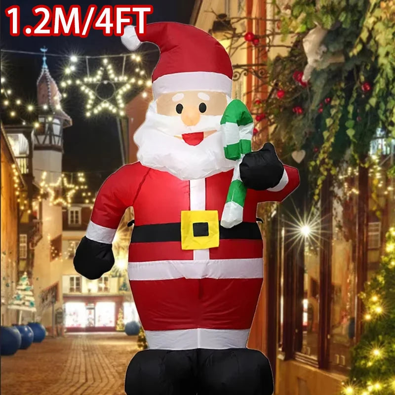 Christmas Inflatable Snowman & Penguin with LED Lights – Festive Indoor & Outdoor Decoration for Garden or Party Display