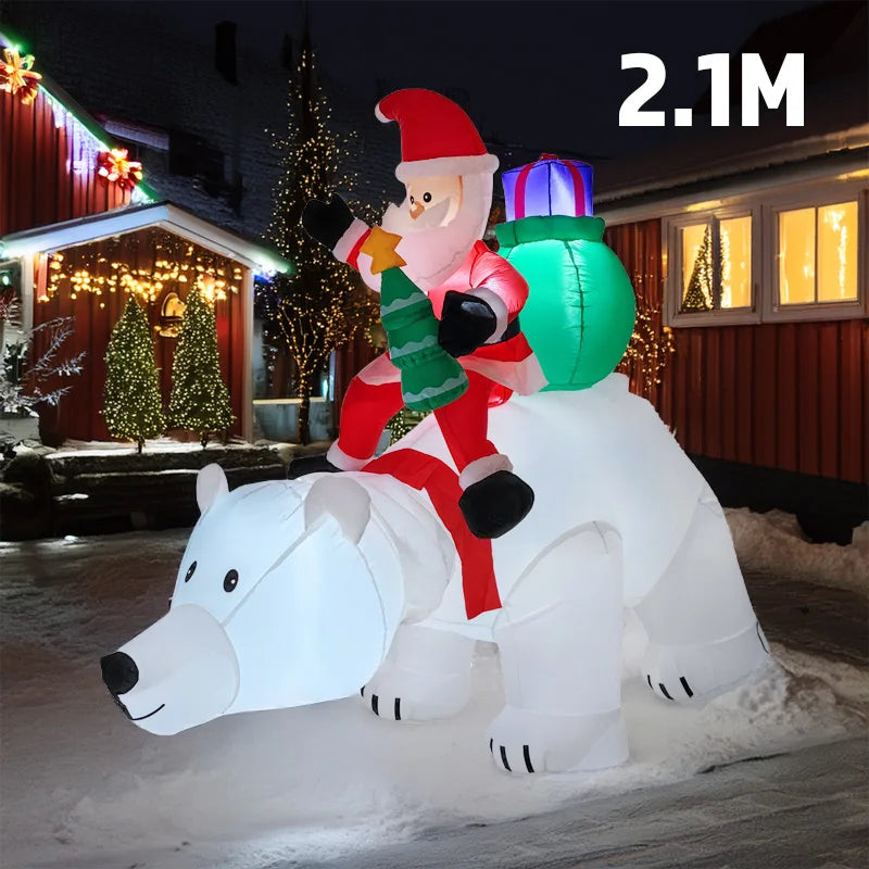 Outdoor LED Santa 245cm Xmas Decor