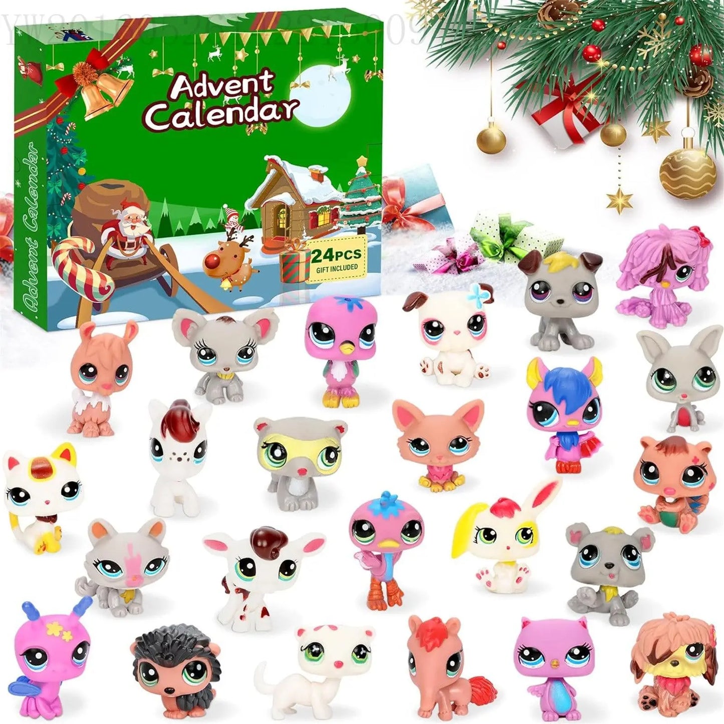 24-Day Christmas Advent Calendar Doll Set – Magical Countdown Gift for Girls Aged 3-10