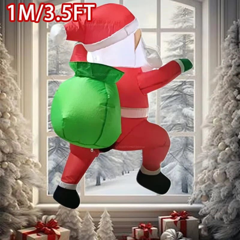 Christmas Inflatable Snowman & Penguin with LED Lights – Festive Indoor & Outdoor Decoration for Garden or Party Display