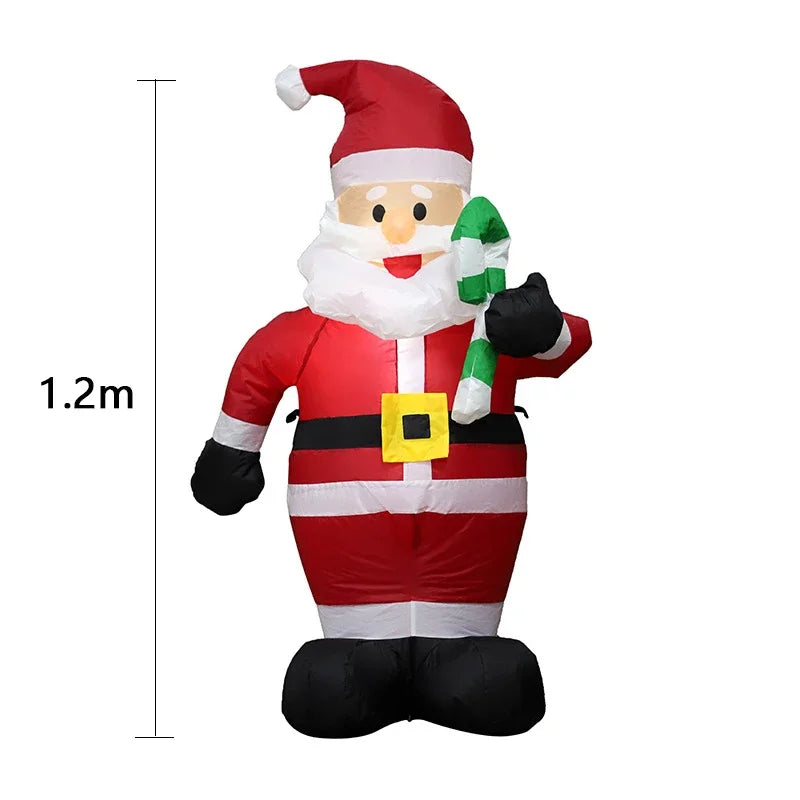 Christmas Inflatable Snowman & Penguin with LED Lights – Festive Indoor & Outdoor Decoration for Garden or Party Display