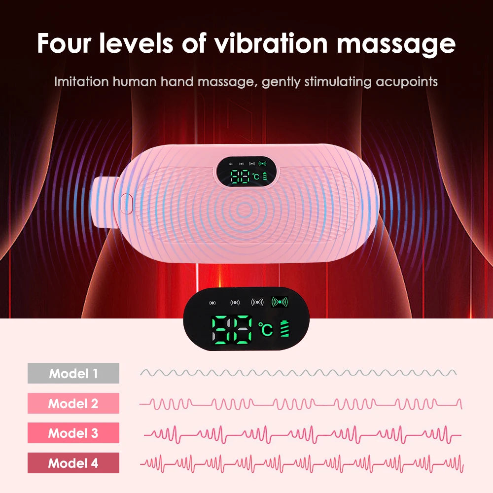 Electric Heated Waist Belt for Period Pain Relief – Adjustable Abdominal Heating Pad for Women