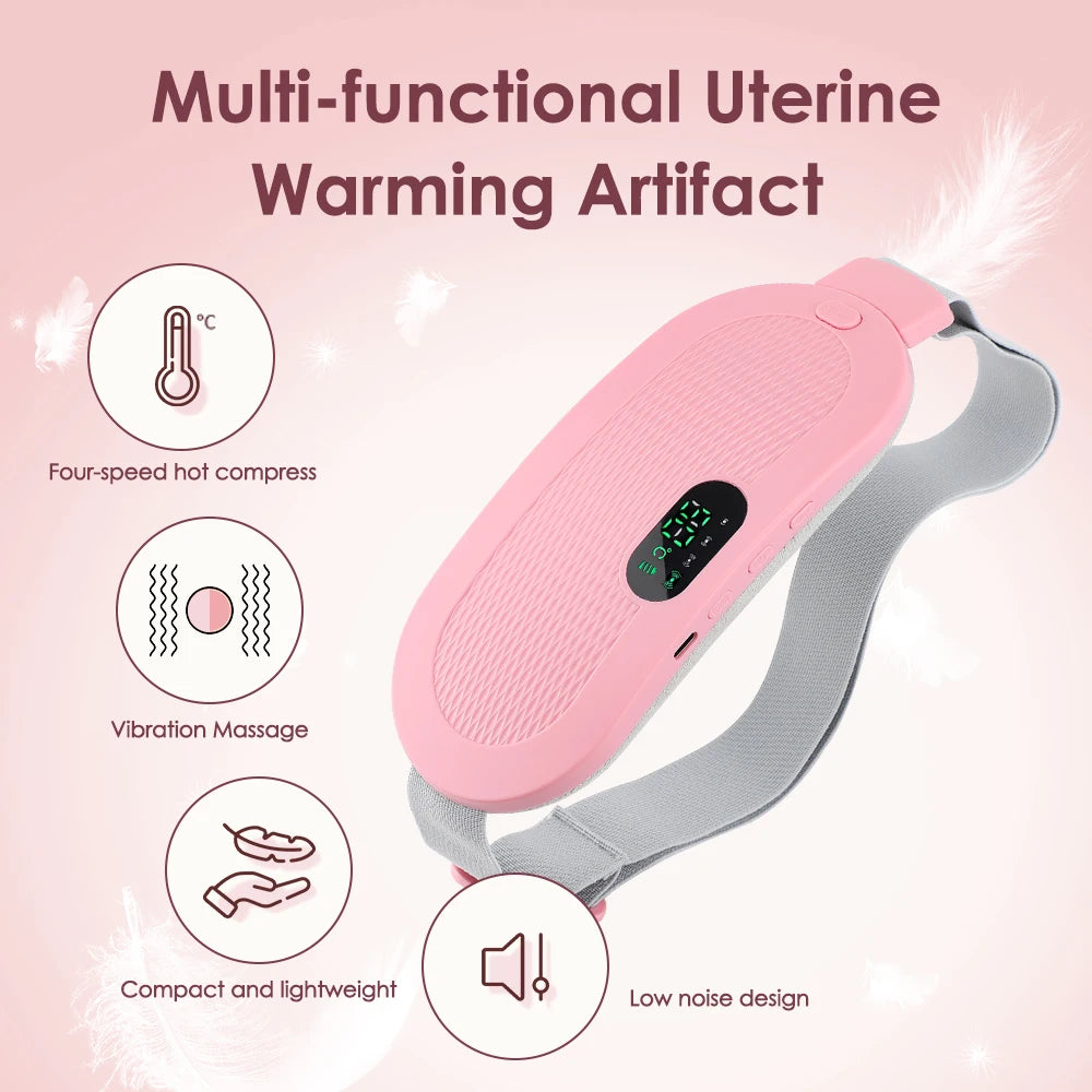 Electric Heated Waist Belt for Period Pain Relief – Adjustable Abdominal Heating Pad for Women