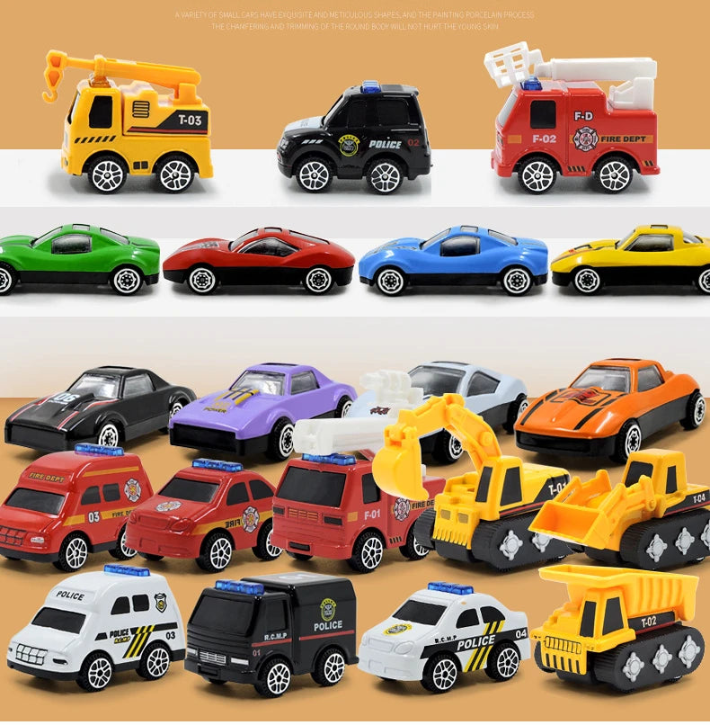 2025 Kids Christmas Advent Calendar – 24 Days of Fire Truck & Engineering Car Toys Gift Set