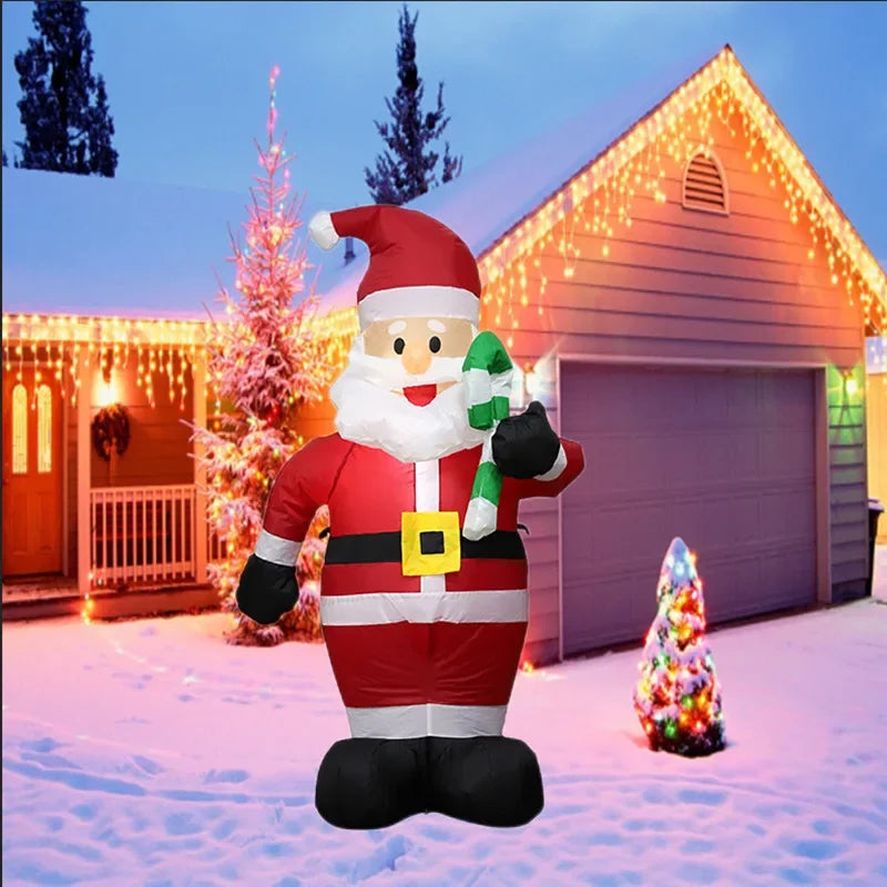 Christmas Inflatable Snowman & Penguin with LED Lights – Festive Indoor & Outdoor Decoration for Garden or Party Display