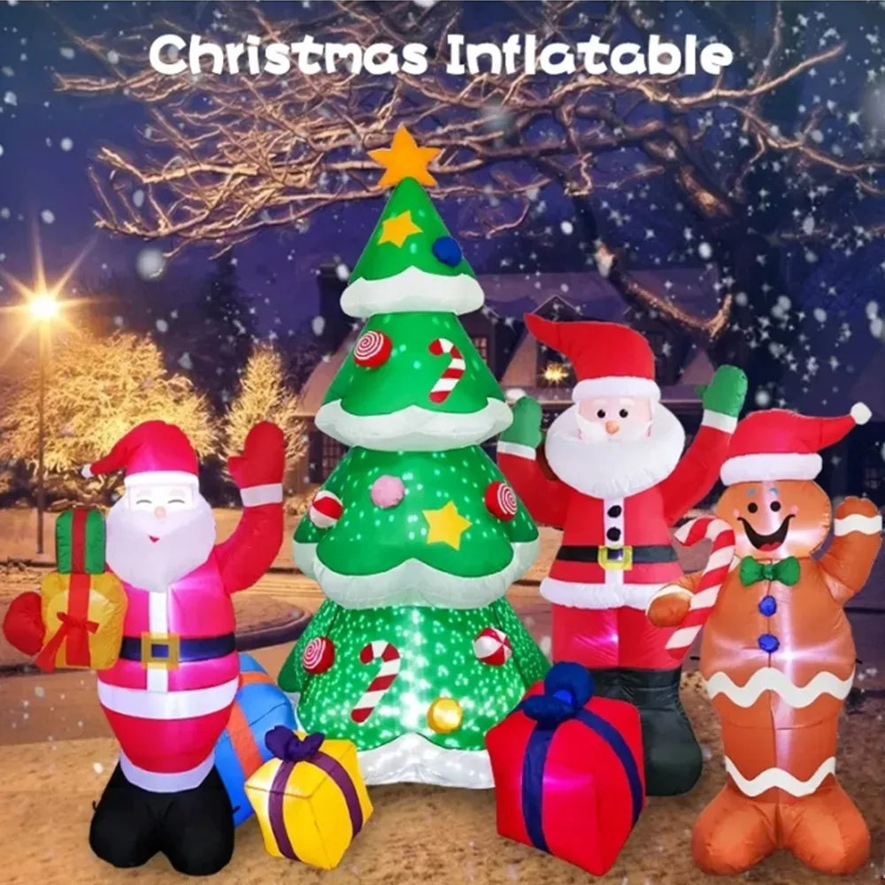 LED Christmas Inflatables – Santa, Snowman & Penguins for Indoor and Outdoor Holiday Décor