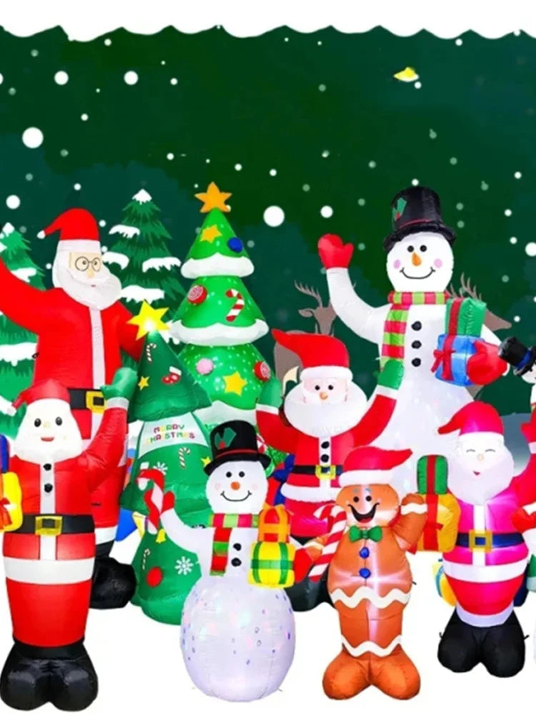 LED Christmas Inflatables – Santa, Snowman & Penguins for Indoor and Outdoor Holiday Décor