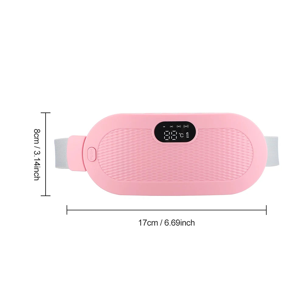 Electric Heated Waist Belt for Period Pain Relief – Adjustable Abdominal Heating Pad for Women