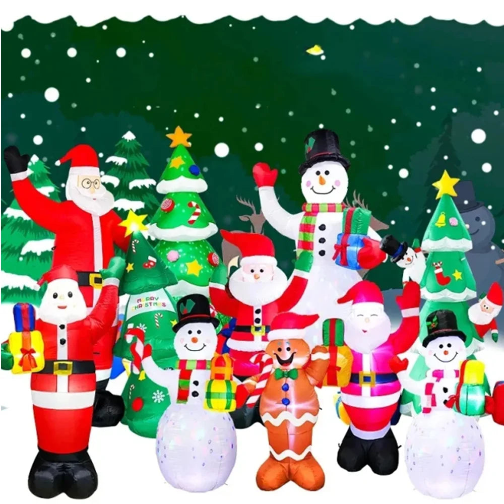 LED Christmas Inflatables – Santa, Snowman & Penguins for Indoor and Outdoor Holiday Décor