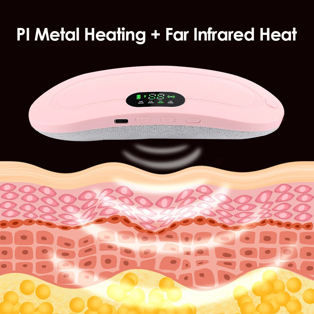 Electric Heated Waist Belt for Period Pain Relief – Adjustable Abdominal Heating Pad for Women
