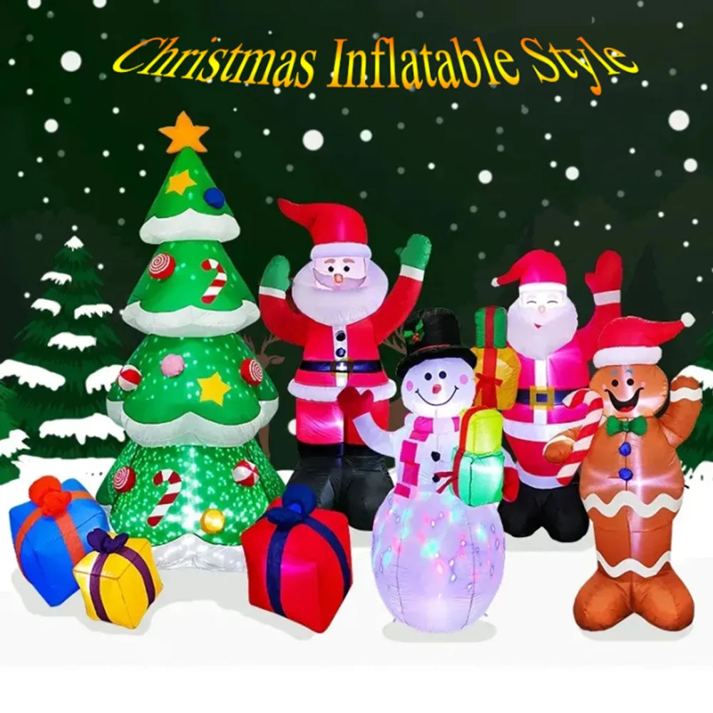 LED Christmas Inflatables – Santa, Snowman & Penguins for Indoor and Outdoor Holiday Décor