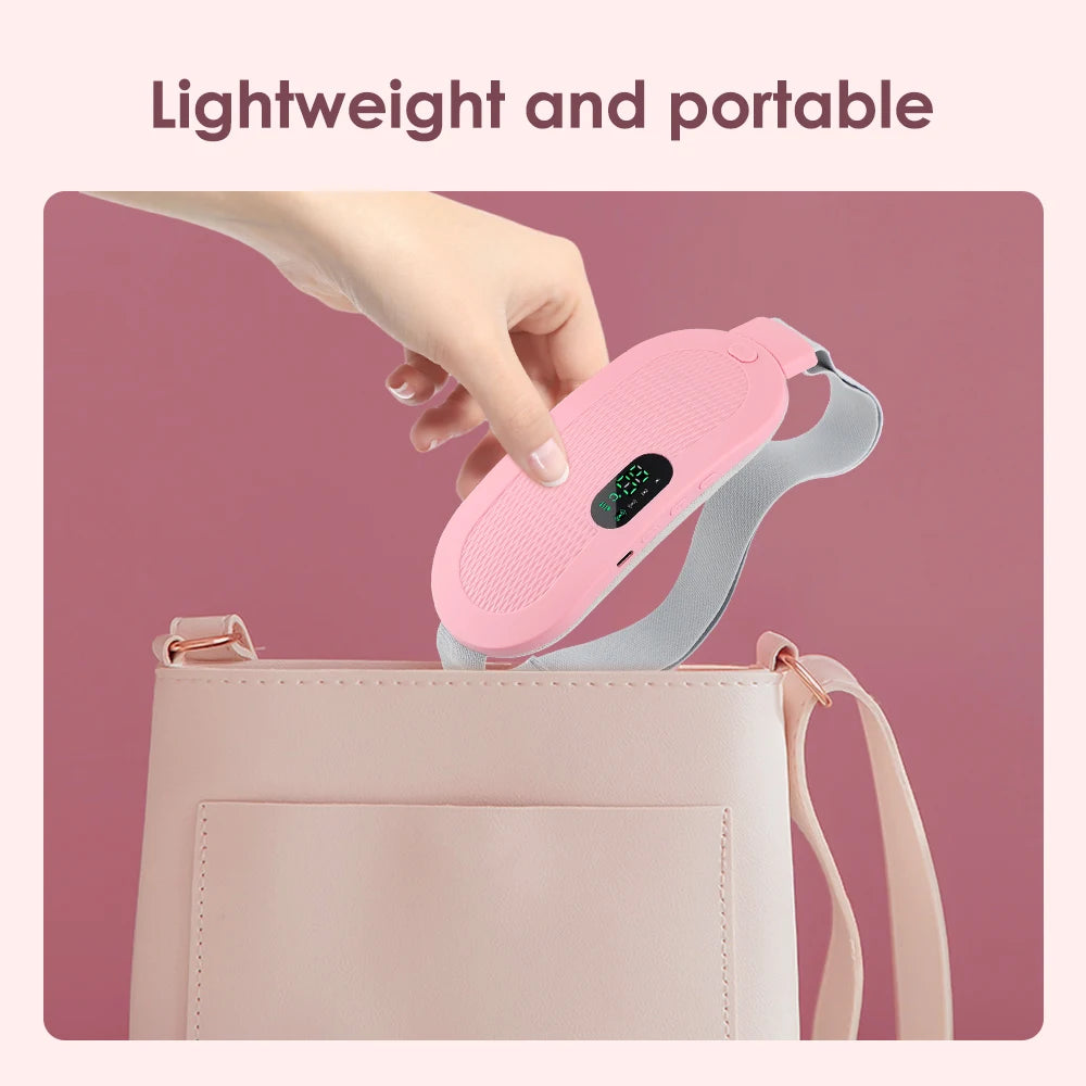 Electric Heated Waist Belt for Period Pain Relief – Adjustable Abdominal Heating Pad for Women