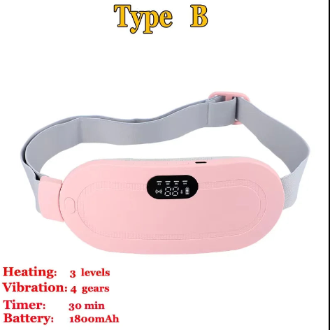 Electric Heated Waist Belt for Period Pain Relief – Adjustable Abdominal Heating Pad for Women