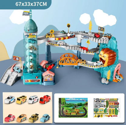 Lion Dinosaur Electric Railway Adventure Toy Set
