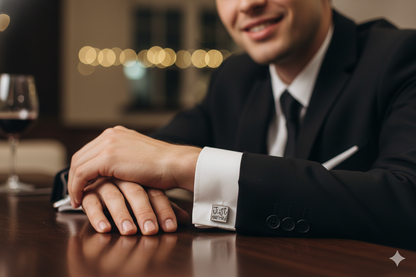 Luxury Enamel Copper Laser-Cut Lattice Cufflinks with Gemstone & Dragon Design – Premium French Shirt Cuff Links for Men’s Weddings & Formal Suits