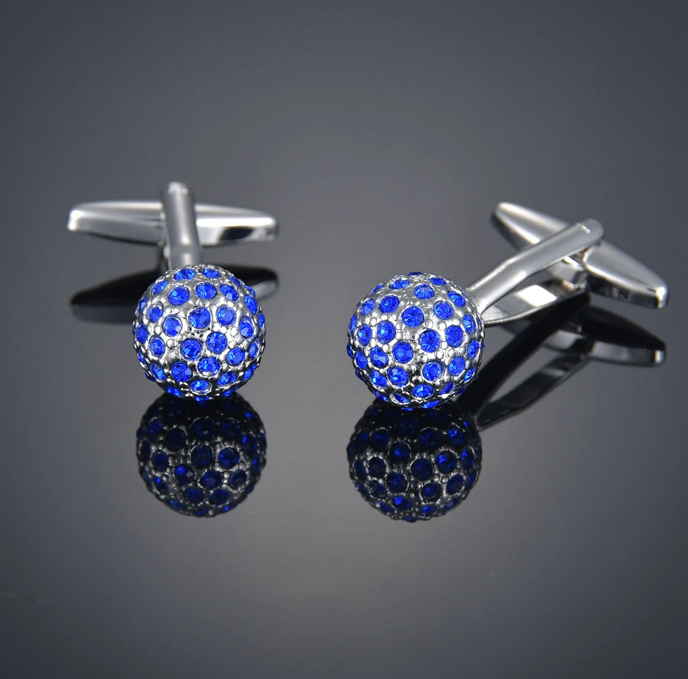 Crystal Cufflinks for Men – Luxury French Shirt Cufflinks for Wedding & Formal Suits