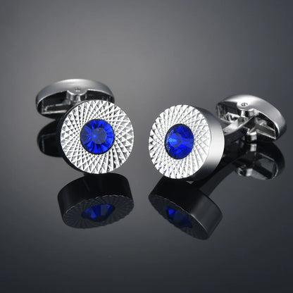 Crystal Cufflinks for Men – Luxury French Shirt Cufflinks for Wedding & Formal Suits