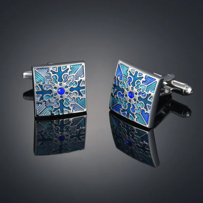 Crystal Cufflinks for Men – Luxury French Shirt Cufflinks for Wedding & Formal Suits