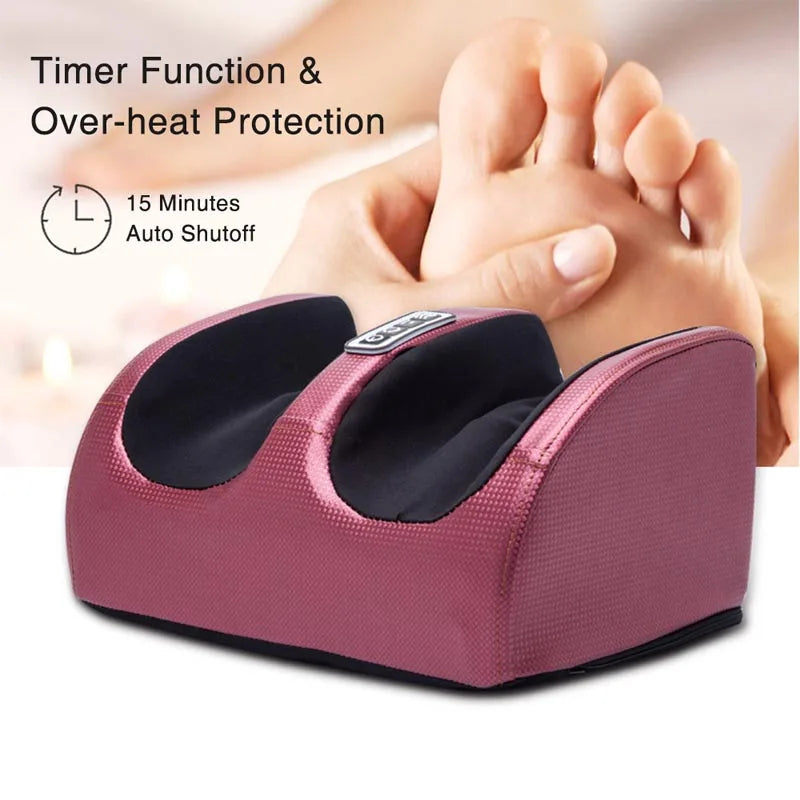 Hot Compression Electric Foot Massager – Shiatsu Heating Therapy Roller for Muscle Relief & Fatigue Recovery Spa Machine