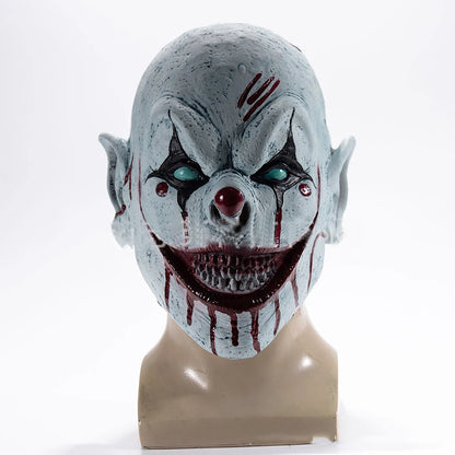 Terrifying Halloween Flame Clown Mask – Realistic Latex Horror Zombie Joker with Wig | Scary Masquerade Party Prop