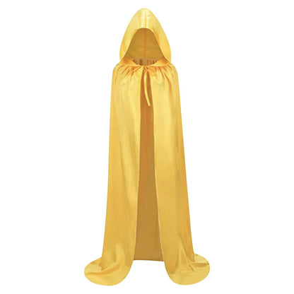 "Medieval Hooded Wizard & Vampire Cloak – Witch Cosplay Cape for Adults & Kids Carnival Party Costume"