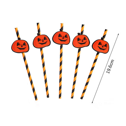Halloween Disposable Tableware Set – Pumpkin Plates, Cups, Napkins, Tablecloth & Banner for Spooky Party Decorations
