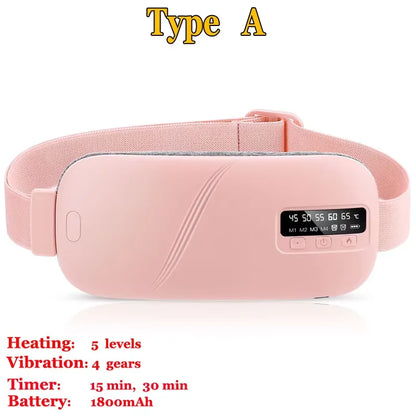 Electric Heated Waist Belt for Period Pain Relief – Adjustable Abdominal Heating Pad for Women