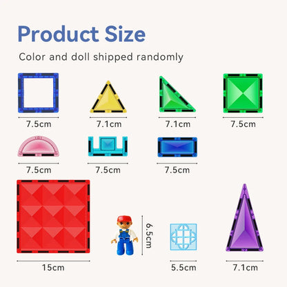 STEM Star Diamond Magnetic Tiles Montessori Construction Toy Set