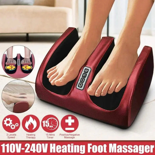 Hot Compression Electric Foot Massager – Shiatsu Heating Therapy Roller for Muscle Relief & Fatigue Recovery Spa Machine