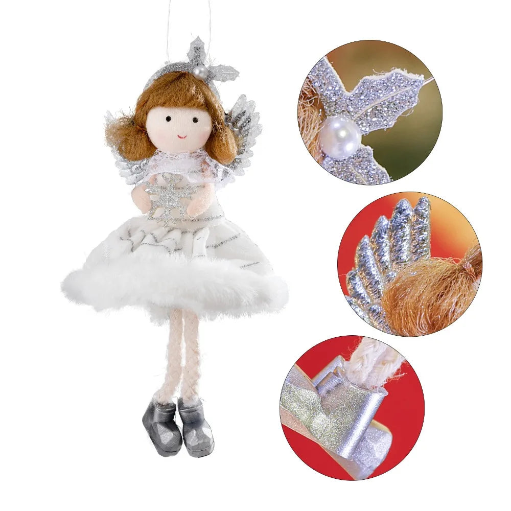 Christmas Angel Girl Plush Ornament – Hanging Tree Decoration & Kids Gift