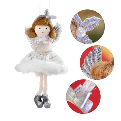 Christmas Angel Girl Plush Ornament – Hanging Tree Decoration & Kids Gift