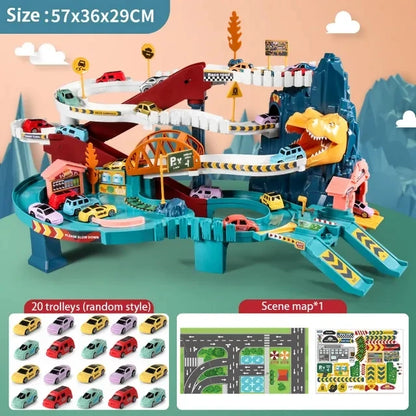 Lion Dinosaur Electric Railway Adventure Toy Set