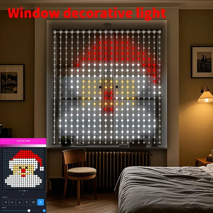 RGBIC LED Curtain String Lights with USB & APP Bluetooth Control – Remote Decorative Room Lighting