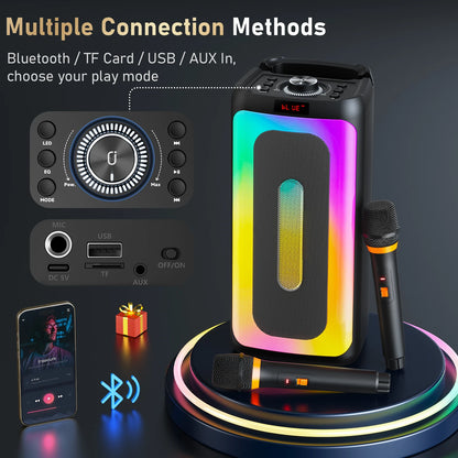 FanFun Karaoke Machine with Lights