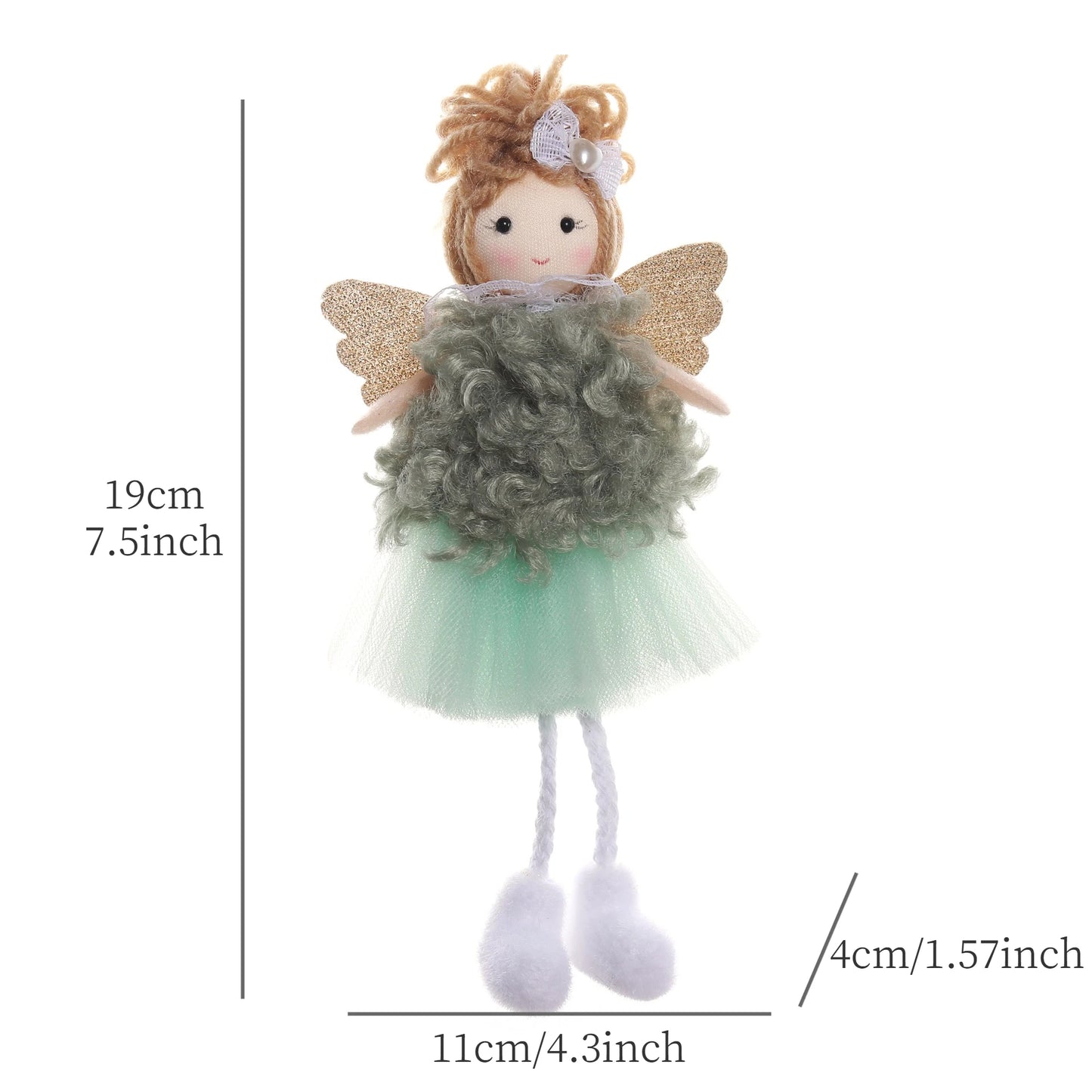 Christmas Angel Girl Plush Ornament – Hanging Tree Decoration & Kids Gift