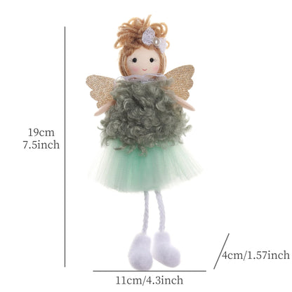 Christmas Angel Girl Plush Ornament – Hanging Tree Decoration & Kids Gift