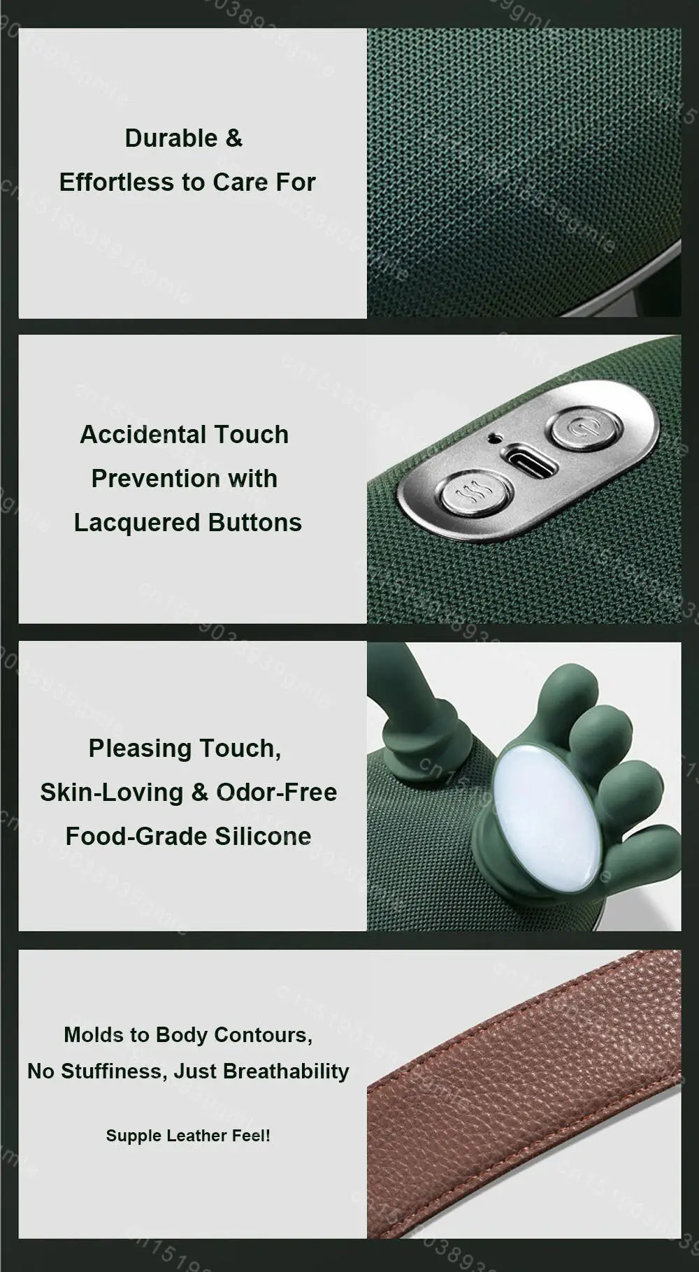 Wireless Electric Deep Tissue Neck and Shoulder Massager Cervical Spine Kneading Relax Muscles Hot Compress Back Massager Pillow