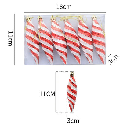 Christmas Candy Cane & Peppermint Baubles Set – Festive Hanging Ornaments for Tree & Holiday Décor