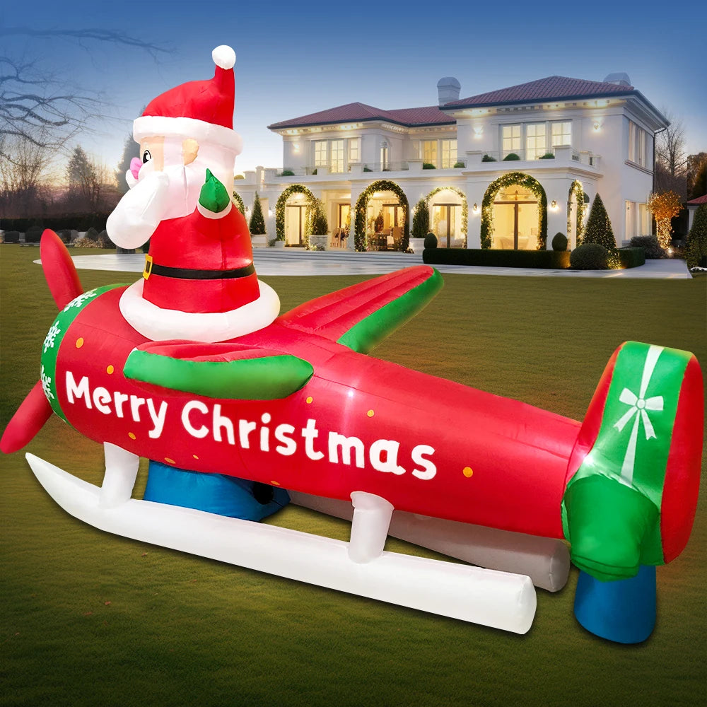 Merry Santa Sleigh Arch LED Inflatable | Christmas Outdoor & Garden Decoration