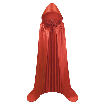 "Medieval Hooded Wizard & Vampire Cloak – Witch Cosplay Cape for Adults & Kids Carnival Party Costume"