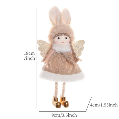 Christmas Angel Girl Plush Ornament – Hanging Tree Decoration & Kids Gift