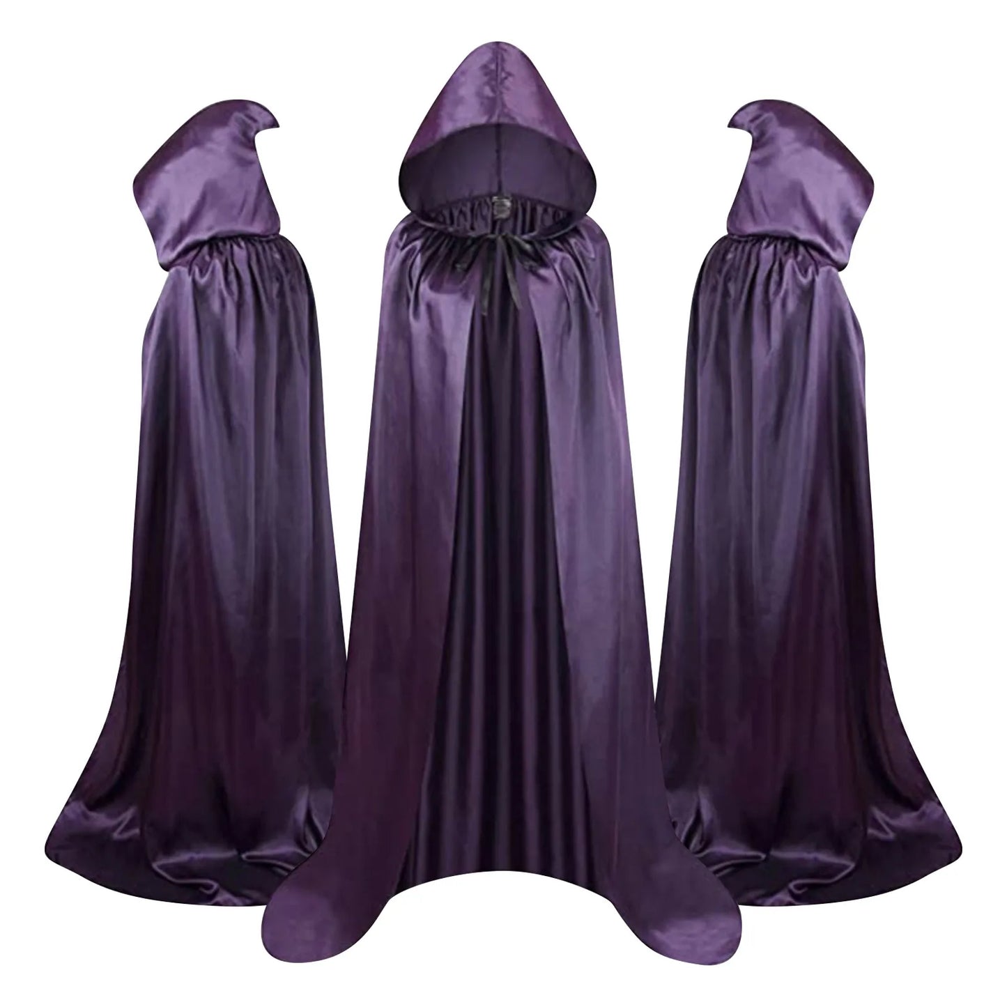 "Medieval Hooded Wizard & Vampire Cloak – Witch Cosplay Cape for Adults & Kids Carnival Party Costume"