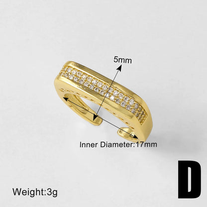 18K Gold Plated Open Rings with Sparkling Zircon – Elegant Women’s Pavé Fashion Jewellery